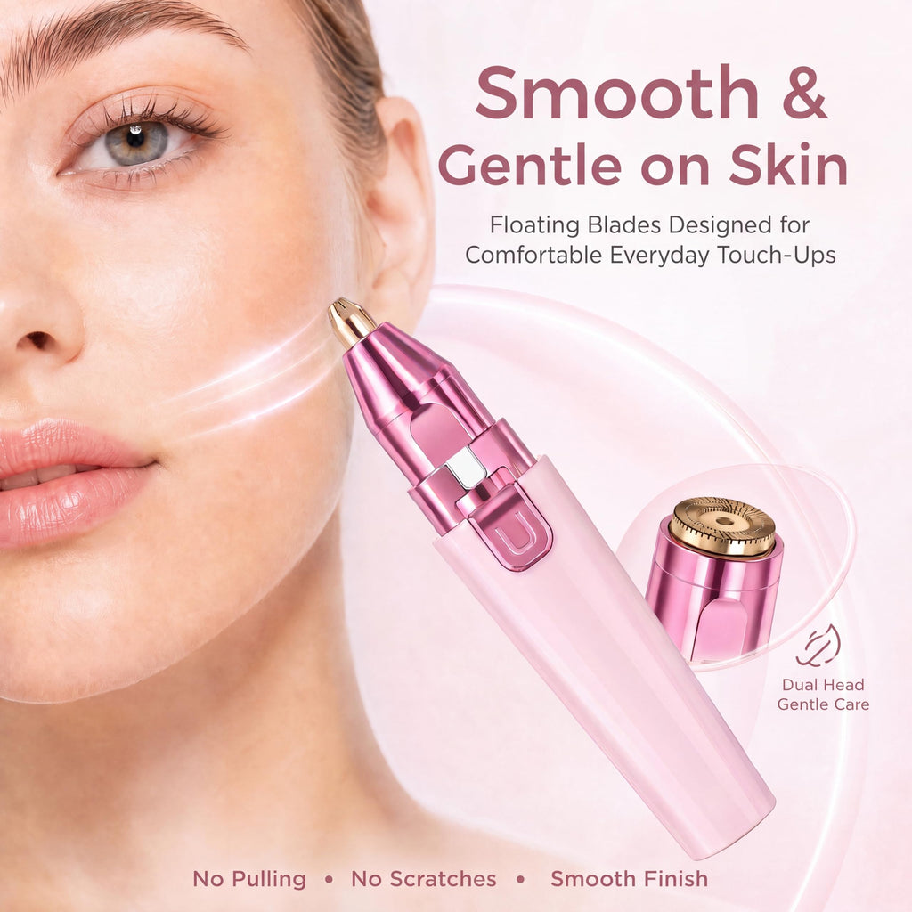 Pink USB Rechargeable Facial Hair Remover A139