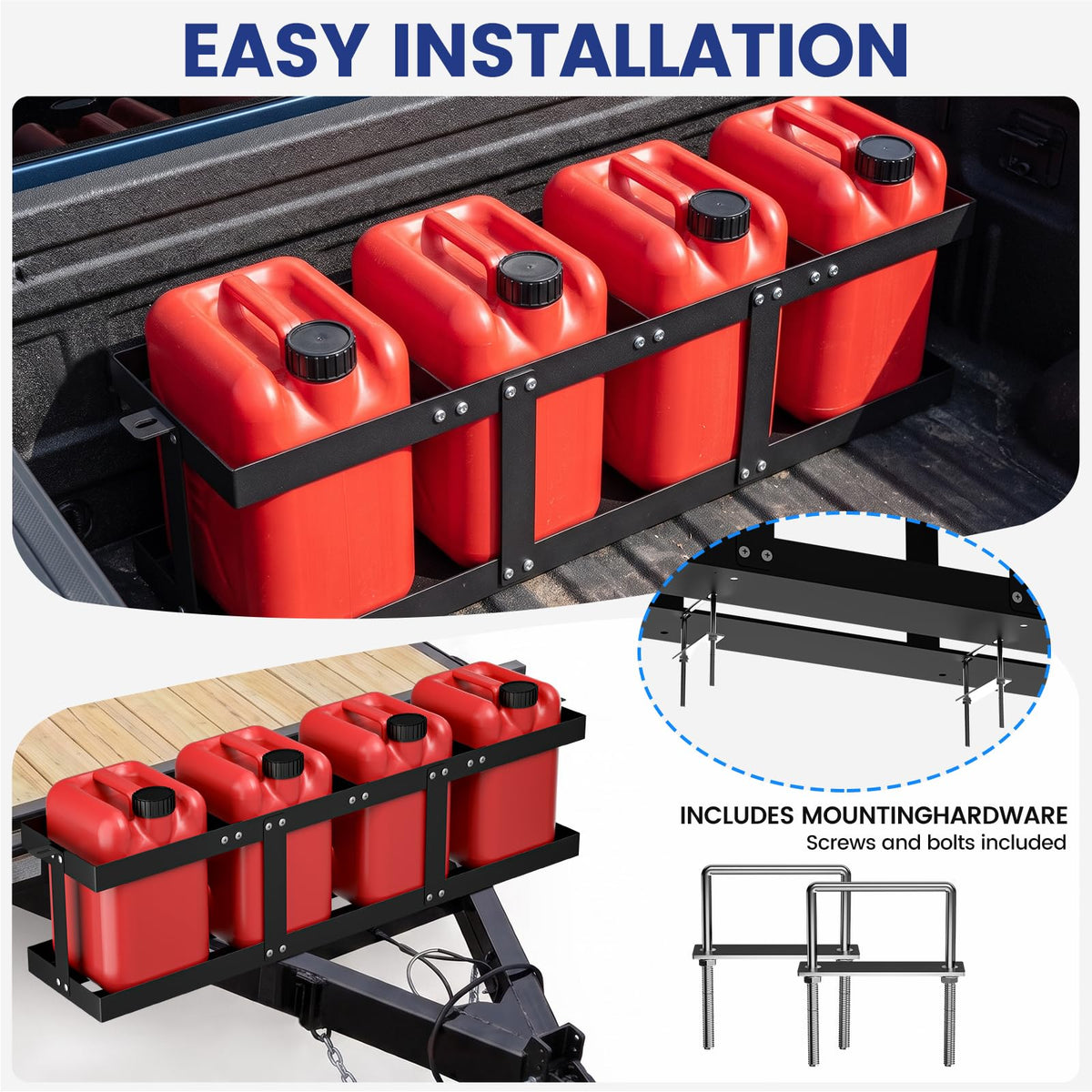 Adjustable 5 Gallon Fuel Jug Holder Z4682