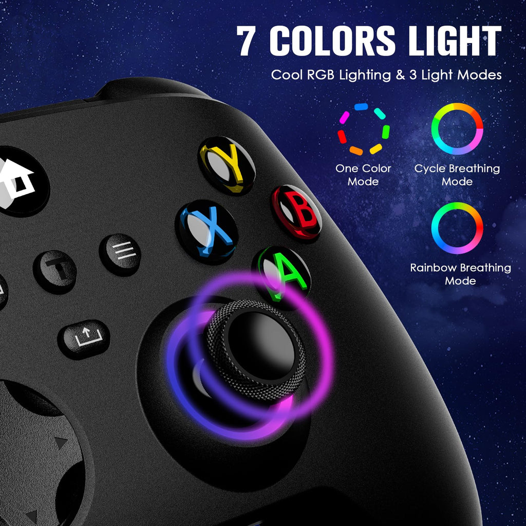 Wireless Controller with Hall Effect Joysticks, RGB Light, Dual Vibration, TURBO Z8399