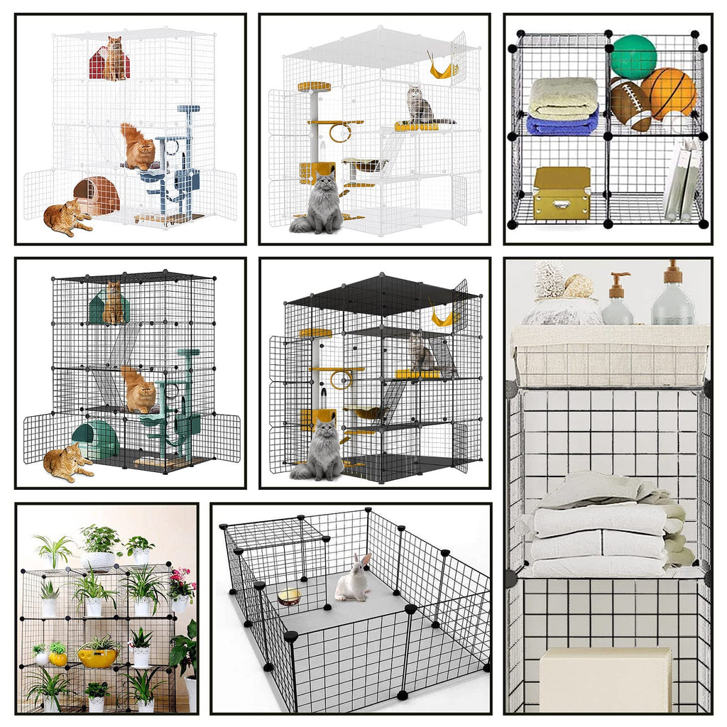 Large Cat Cage Detachable Metal Wire Playpen L274