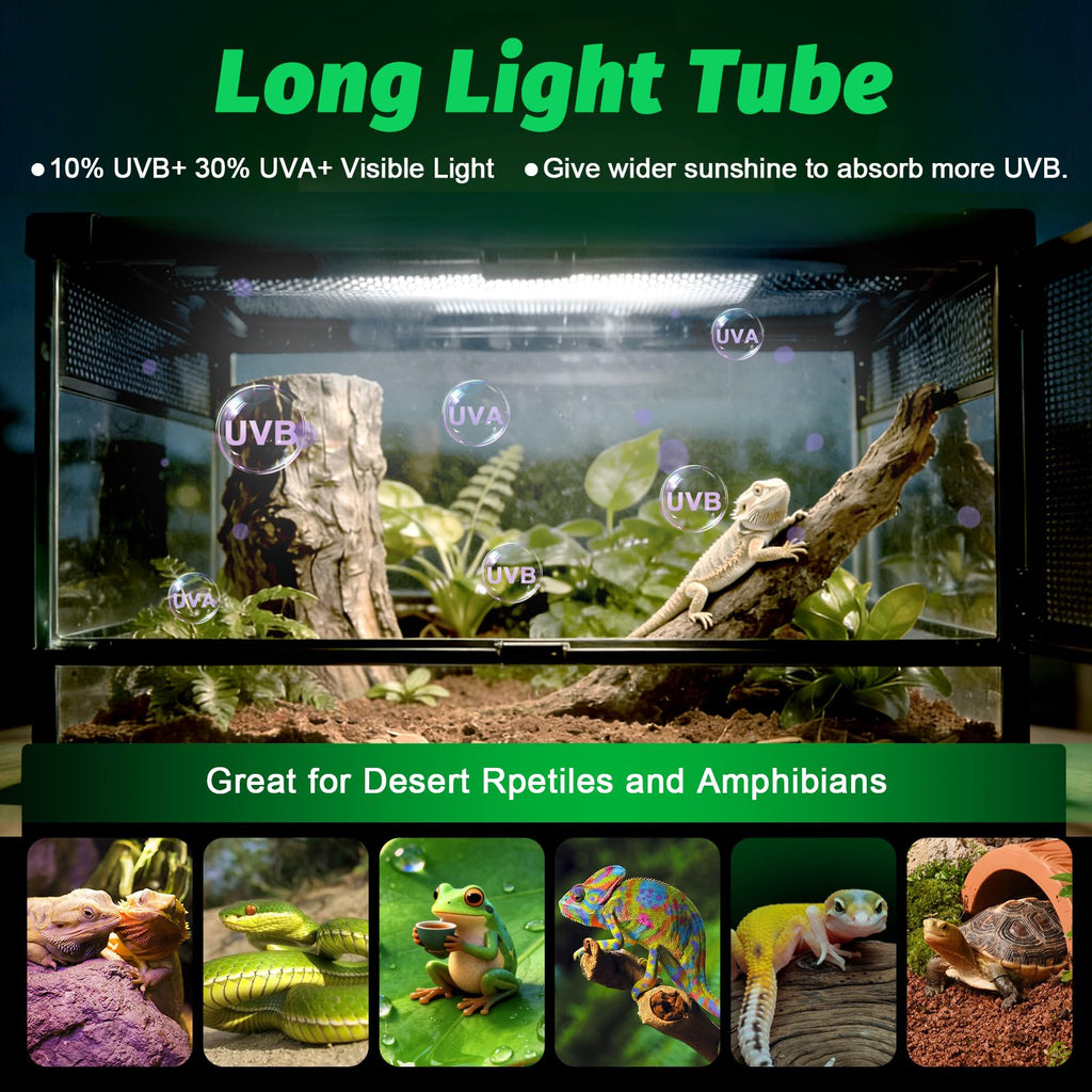 15W T8 UVB Reptile Light Fixture 18 Inch C952013