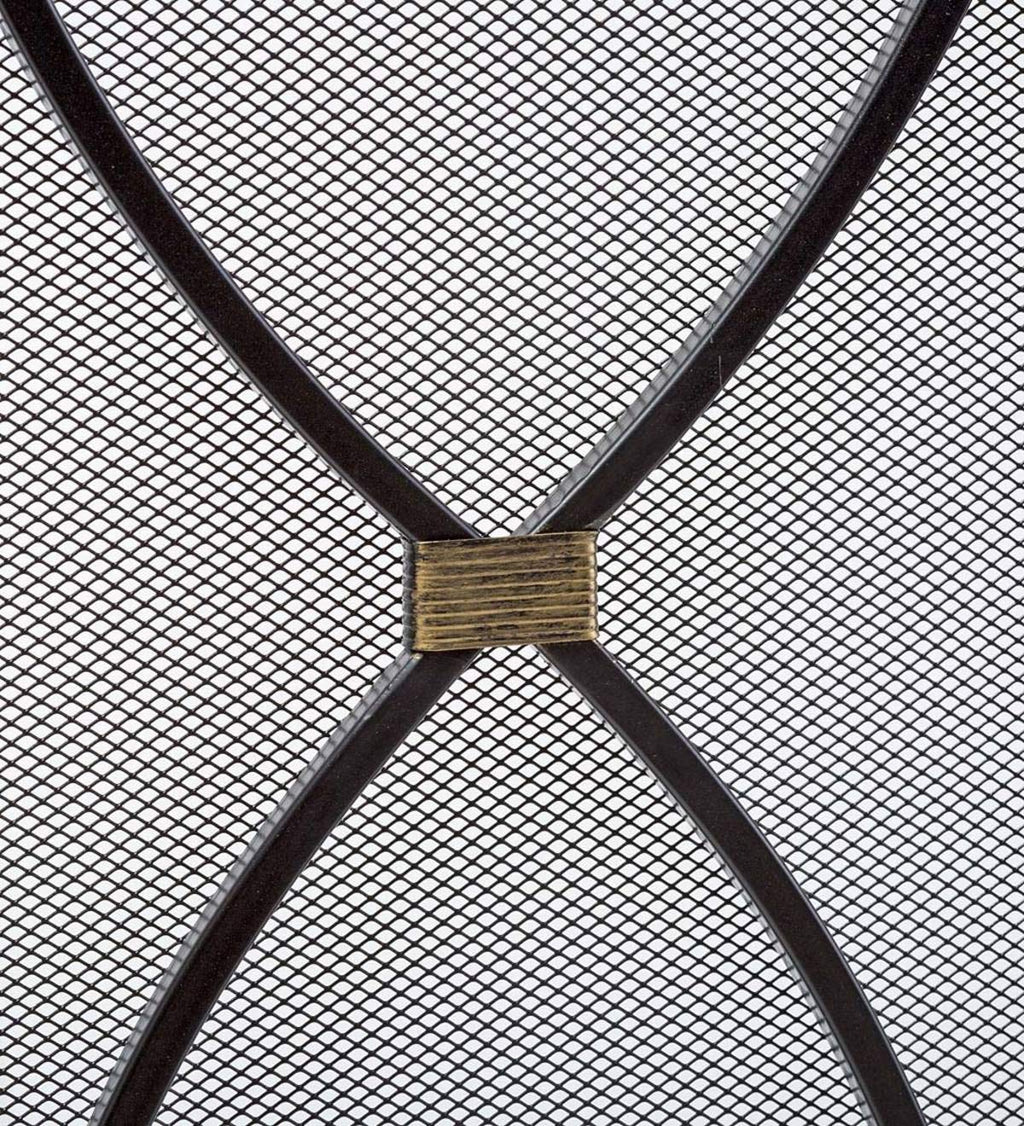 Black Metal Fireplace Screen L621005
