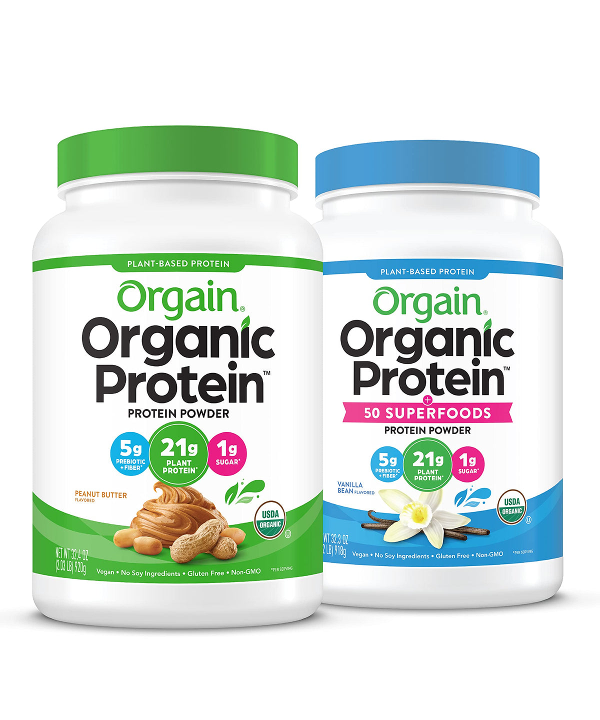 Organic Vegan Protein Powder + Superfoods Powder Bundle Z461