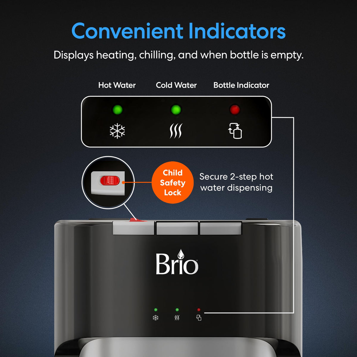 Bottom Loading Water Cooler Dispenser for 5 Gallon Bottles A870022