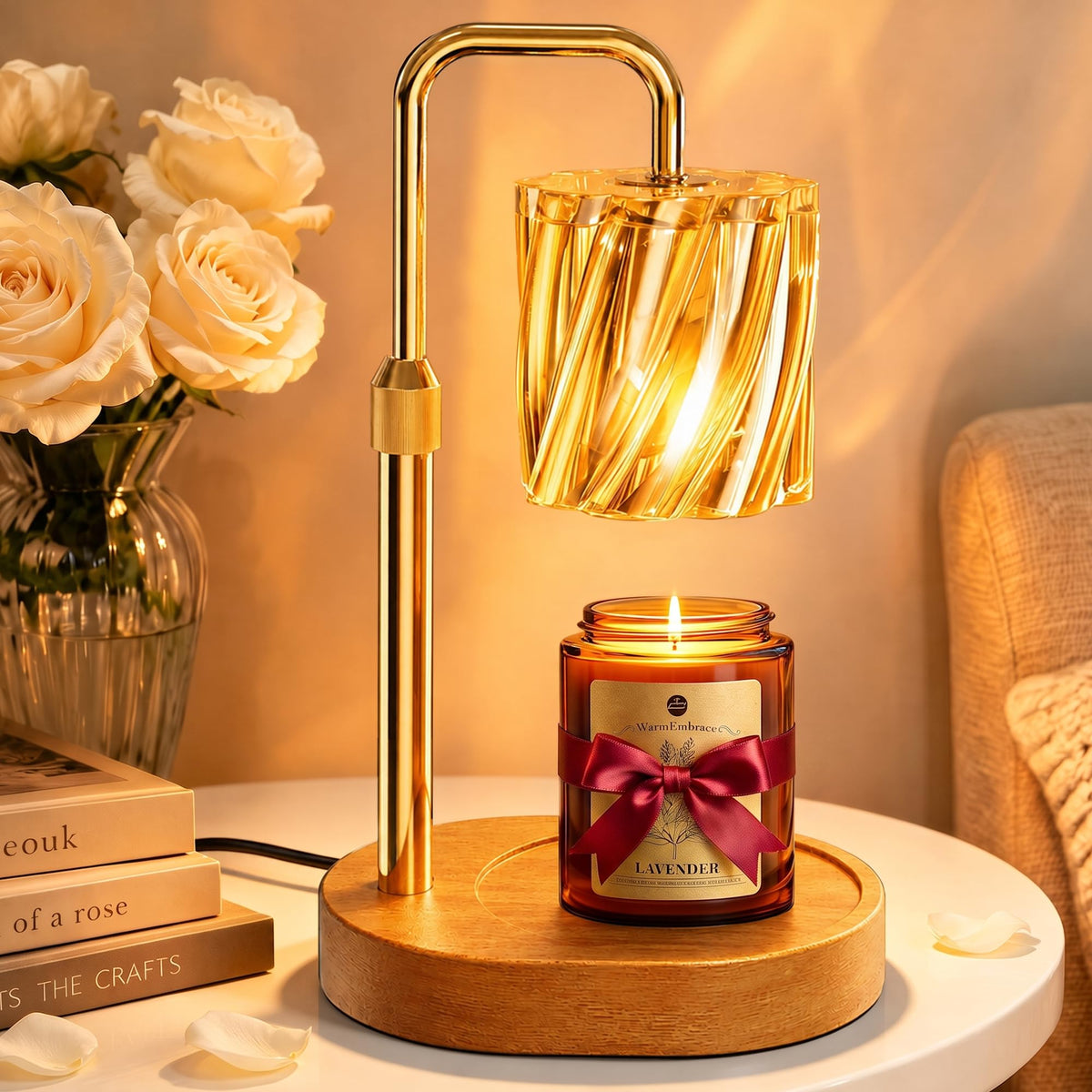 Candle Warmer Lamp Set with Scented Jar Candle & Timer M26368