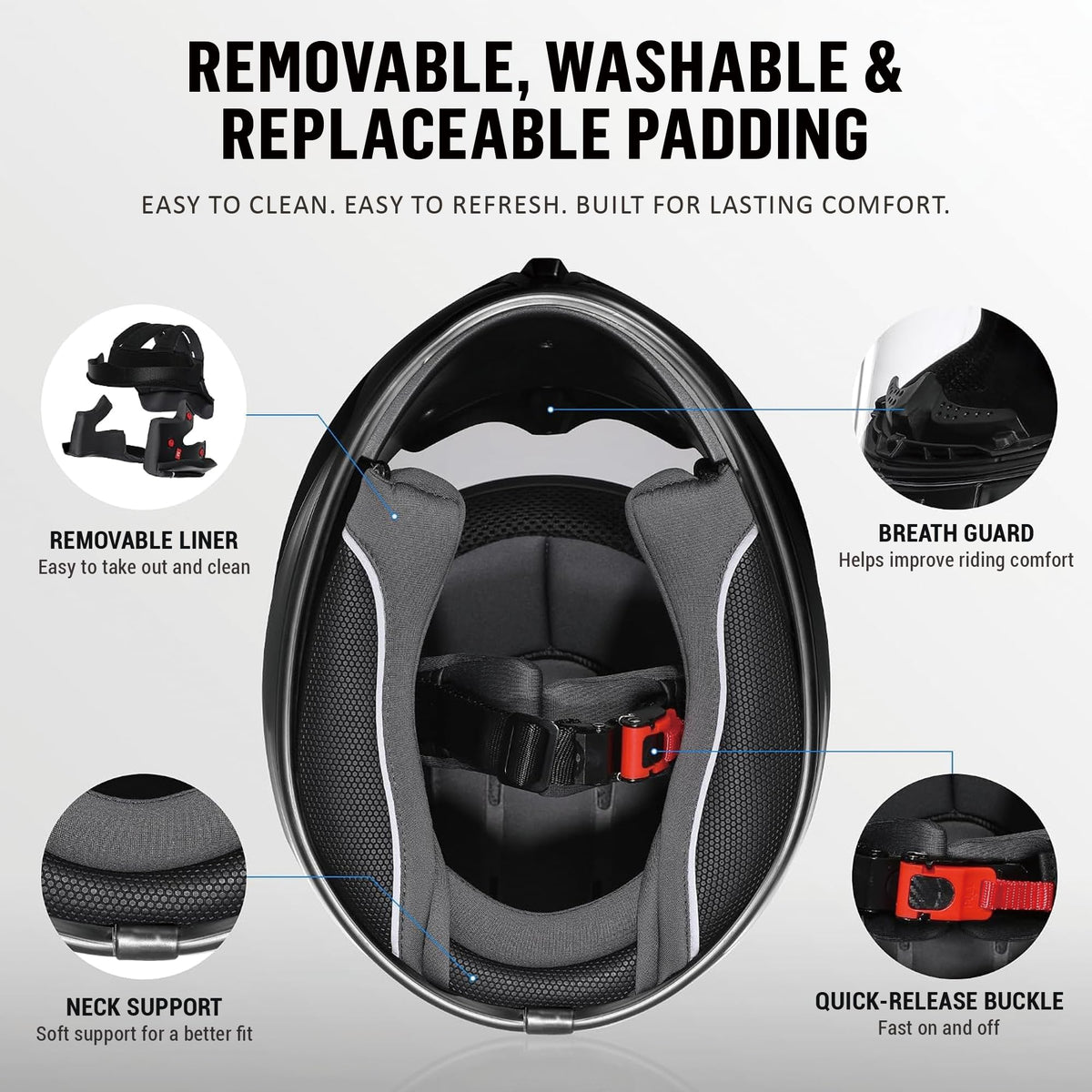 Kids Full Face Motorcycle Helmet DOT Approved Q3795