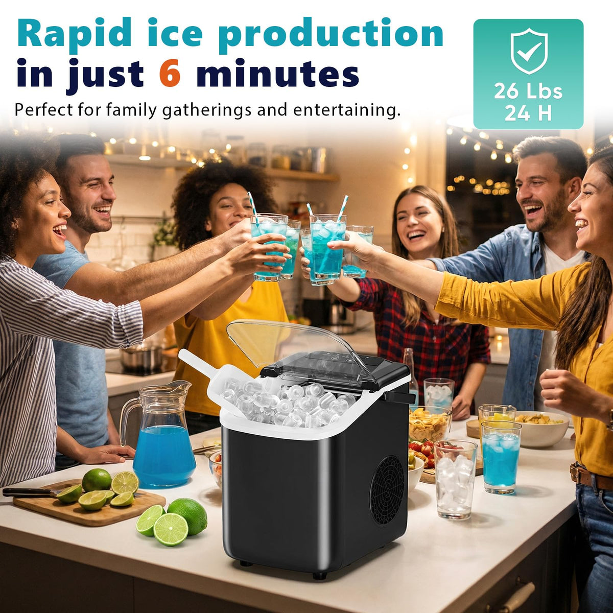Countertop Ice Maker with Self-Cleaning H43000