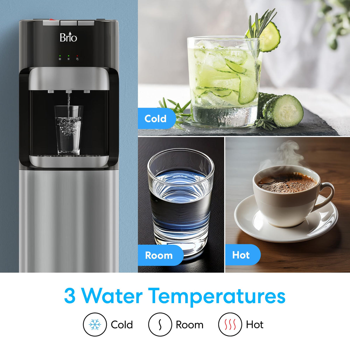 Bottom Loading Water Cooler Dispenser for 5 Gallon Bottles A870022