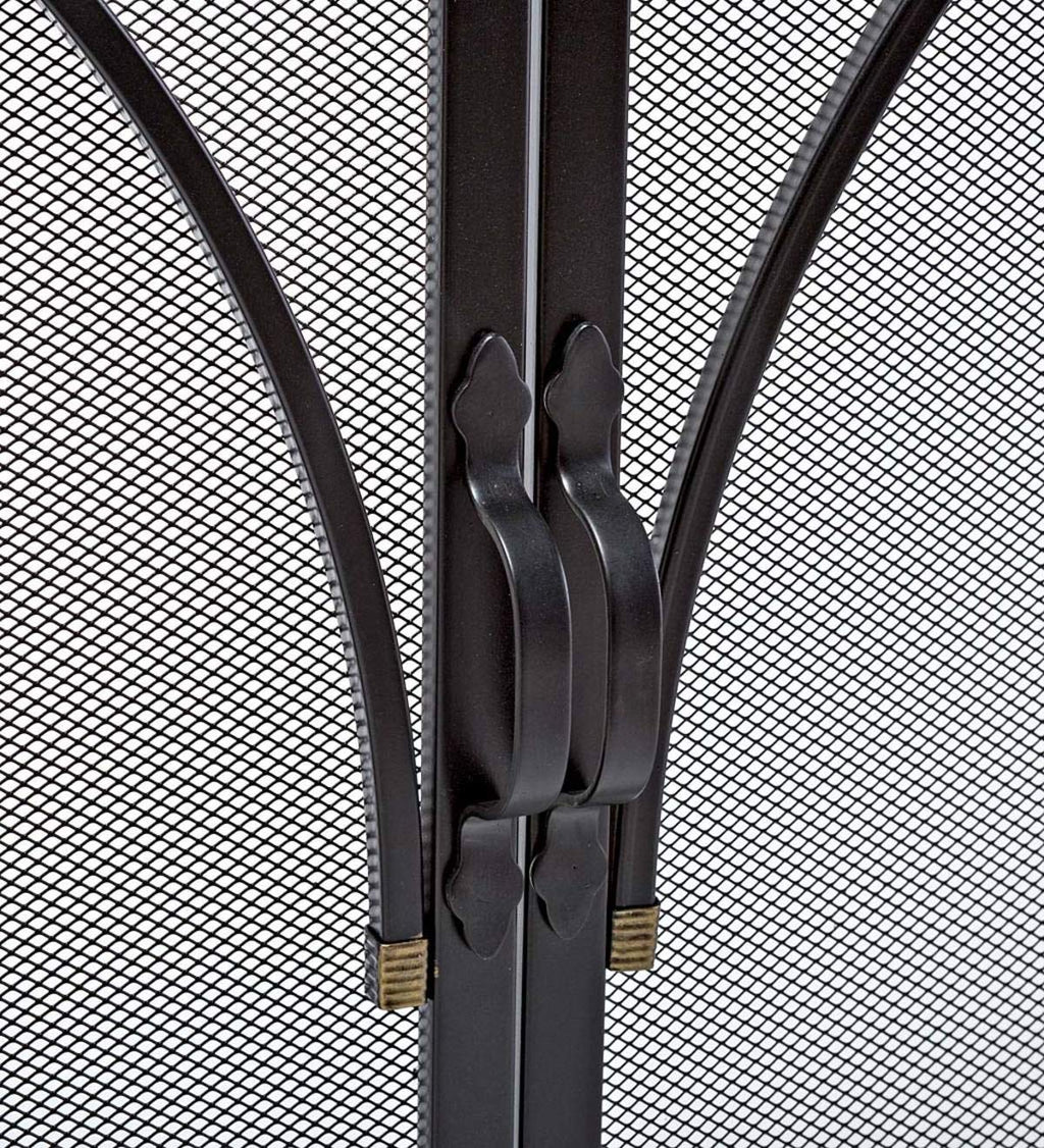 Black Metal Fireplace Screen L621005