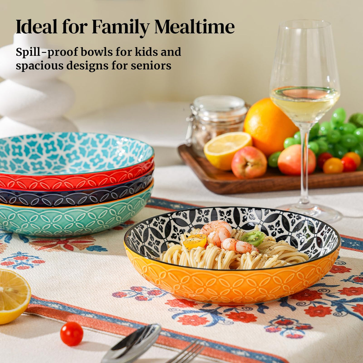 8.5" Porcelain Serving Bowls Set of 4 O5837