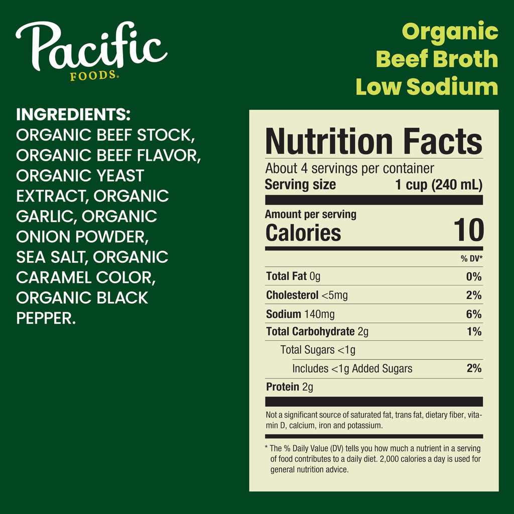 Low Sodium Organic Beef Broth 32 oz 12 Pack L27297