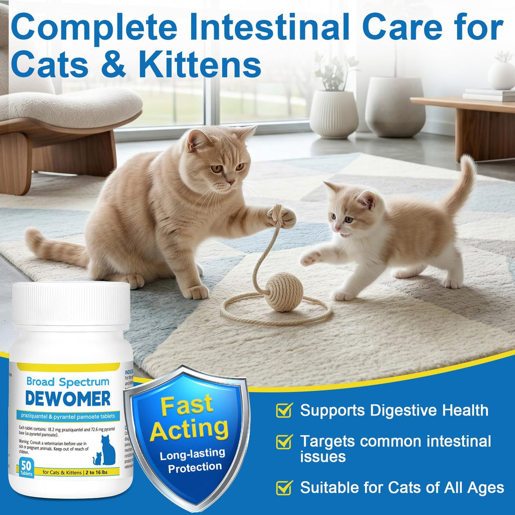 Cat and Kitten Dewormer 50 Tablets U9317