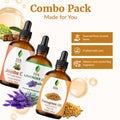 Fenugreek Lavender 4 Fl oz Glass Bottles with Droppers G8746