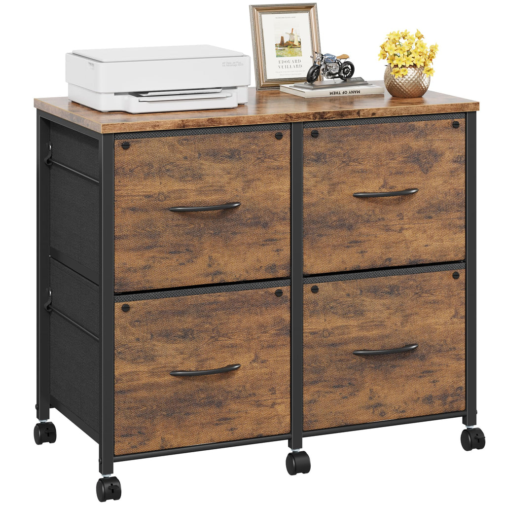 4 Drawer Mobile Lateral File Cabinet Z22867