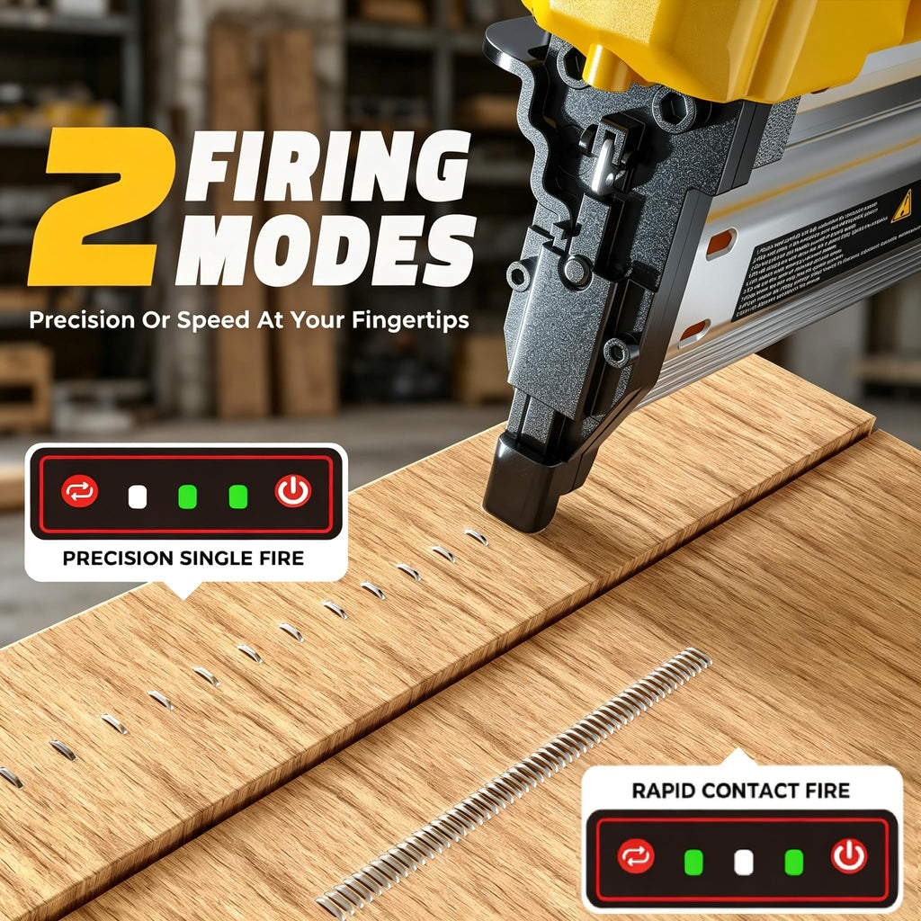 Cordless 2Inch Brad Nailer, 2-in-1 Staple Gun, 18 Gauge Battery Powered G71886