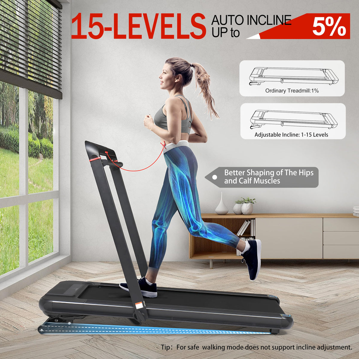 Foldable Treadmill with 18" Wide Running Belt E93756