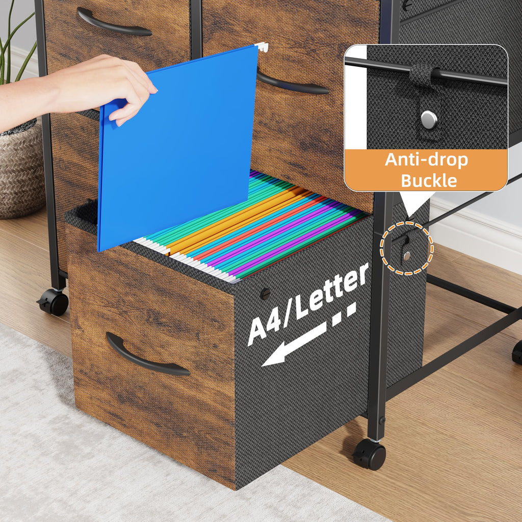 4 Drawer Mobile Lateral File Cabinet Z22867
